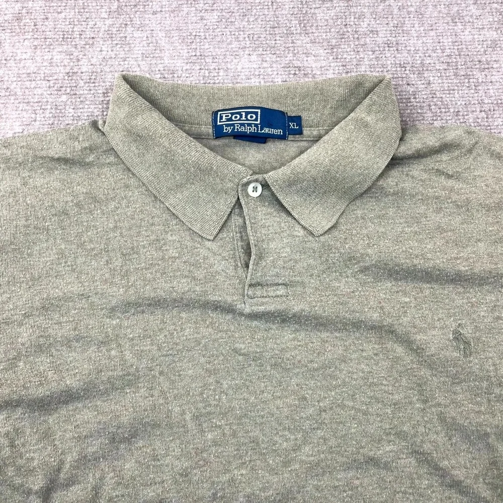 Polo By Ralph Lauren Polo Shirt Mens XL Olive Performance Collared High Low Slit